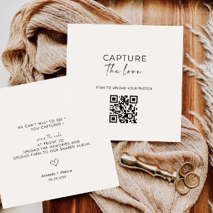 Moderne Malimal verwenden die Liebe QR Code Table  Mitteilungskarte