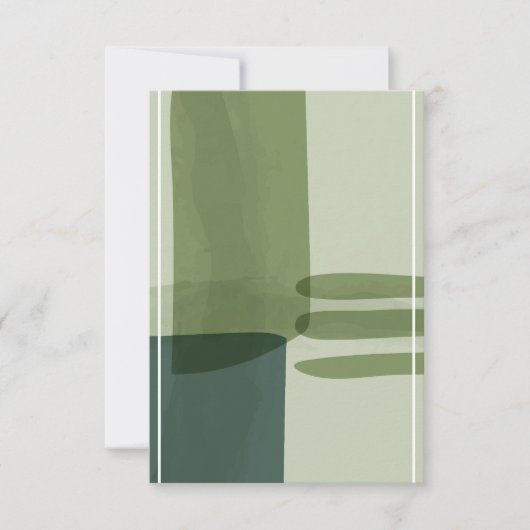 Moderne Malkunst RSVP Karte (Vorderseite)