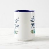 Moderne Mama aller Zeiten - Blauer Text und Design Tasse (Zentrum)