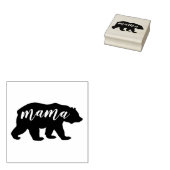 Moderne Mama Bear Script Silhouette Gummistempel (Stempel)