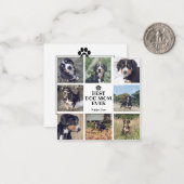 Moderne Mama Bester Hund je Weiß 8 Fotos Mitteilungskarte (Vorderseite/Rückseite Beispiel)