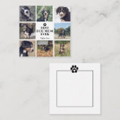 Moderne Mama Bester Hund je Weiß 8 Fotos Mitteilungskarte (Vorne/Hinten)