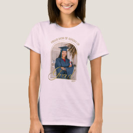 Moderne Mama des Grad Custom Foto Pink Boho T-Shirt