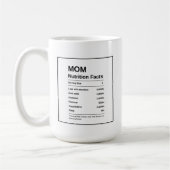 Moderne Mama-Ernährung in Schwarz und Weiß Kaffeetasse (Links)