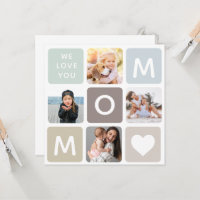 Moderne MAMA Foto Collage Muttertag Niedliche Fami