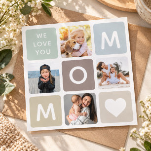 Moderne MAMA Foto Collage Muttertag Niedliche Fami