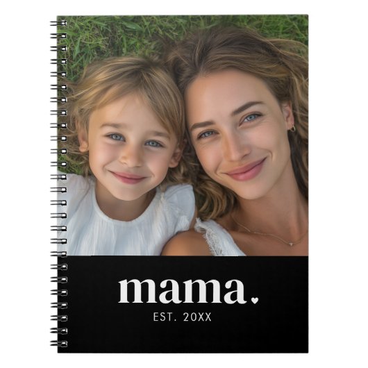 Moderne Mama-Foto Notizblock (Vorderseite)