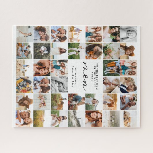 Moderne Mama-Foto-Skripte  Puzzle (Horizontal)