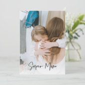 Moderne Mama Foto & Super Mama | Geschenk für Mama (Stehend Vorderseite)