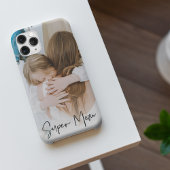 Moderne Mama Foto & Super Mama | Geschenk für Mama iPhone Hülle
