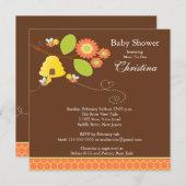 Moderne Mama für Bee Baby Dusche Einladung (Vorne/Hinten)
