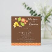 Moderne Mama für Bee Baby Dusche Einladung (Stehend Vorderseite)
