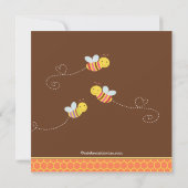 Moderne Mama für Bee Baby Dusche Einladung (Rückseite)