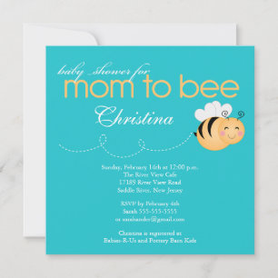 Moderne Mama für Bee Baby Dusche Einladung