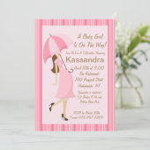 Moderne Mama für die Kinderdusche Einladung (Stehend Vorderseite)