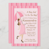 Moderne Mama für die Kinderdusche Einladung (Vorne/Hinten)