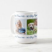 Moderne Mama für Hunde Personalisiert 3 Foto Kaffeetasse (Vorderseite Links)