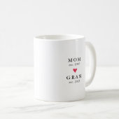 Moderne Mama | Gran Year Est. Tasse (VorderseiteRechts)