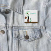 MODERNE MAMA (GRÜNE) NAME TAG Custom Button (Beispiel)