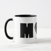 Moderne Mama Herzstück Foto Name Muttertag Tasse (Links)
