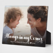 Moderne Mama immer in meiner Ecke Foto Tabletop Fotoplatte (Seite)