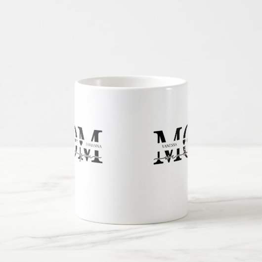 Moderne Mama Kinder nennen Muttertag Kaffeetasse (Mittel)