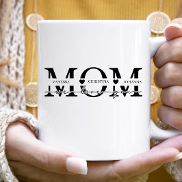 Moderne Mama Kinder nennen Muttertag Kaffeetasse