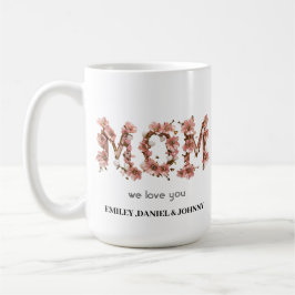 Moderne Mama Kinder nennen Muttertagsgeschenk Kaffeetasse
