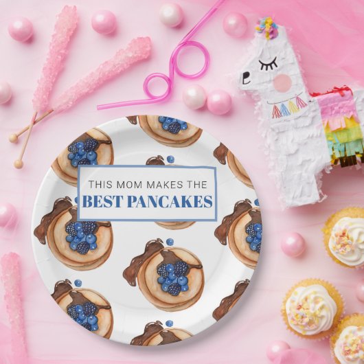 Moderne Mama macht das Beste aus Pancakes Pappteller (Party)