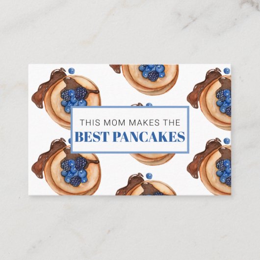 Moderne Mama macht das Beste aus Pancakes Visitenkarte (Vorderseite)