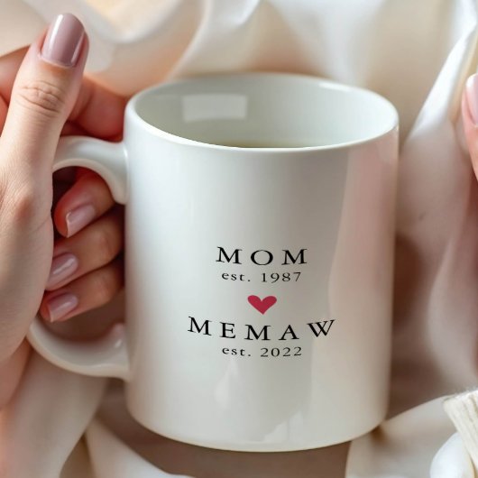 Moderne Mama | Mamaw Year Est. Tasse