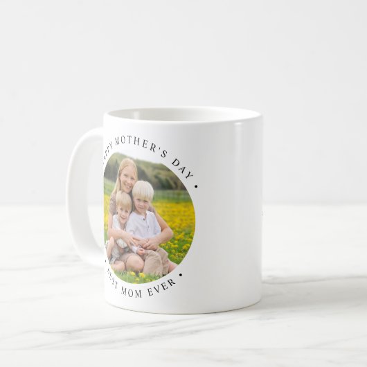 Moderne MAMA Maßgeschneidert 2 Foto Niedlich Mutte Kaffeetasse (Vorderseite Links)