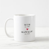 Moderne Mama | Mawmaw Year Est. Tasse (Links)