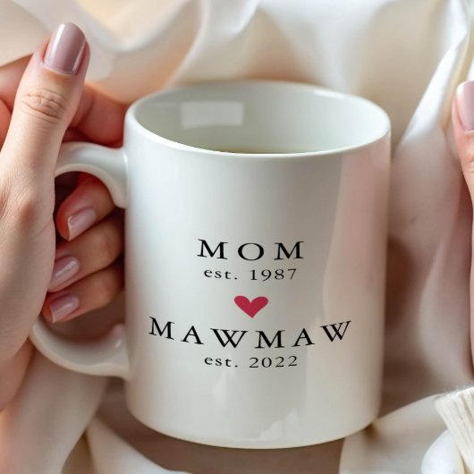 Moderne Mama | Mawmaw Year Est. Tasse