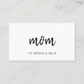 Moderne Mama | Minimalistische Einfache MOMY Konta Rabattkarte (Vorderseite)