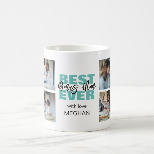 Moderne Mama mit dem besten je-Bonus | FotoCollage Kaffeetasse (Mittel)