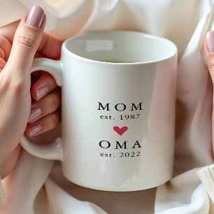 Moderne Mama   Oma Year Est. Tasse