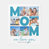 Moderne Mama personlisiert 6 Fotomaterial Fleecedecke (Vorderseite)