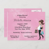 Moderne Mama Rosa Kinderdusche Einladung (Vorne/Hinten)