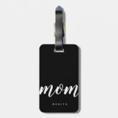 Moderne Mama Schwarz/Weiß Minimalistisch Gepäckanhänger (Rückseite vertikal)