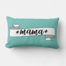 Moderne Mamakopie in Blau und Weiß