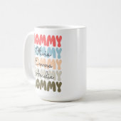 Moderne Mami mit Kindern heißt Muttertag Kaffeetasse (Vorderseite Links)