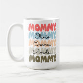 Moderne Mami mit Kindern heißt Muttertag Kaffeetasse (Links)