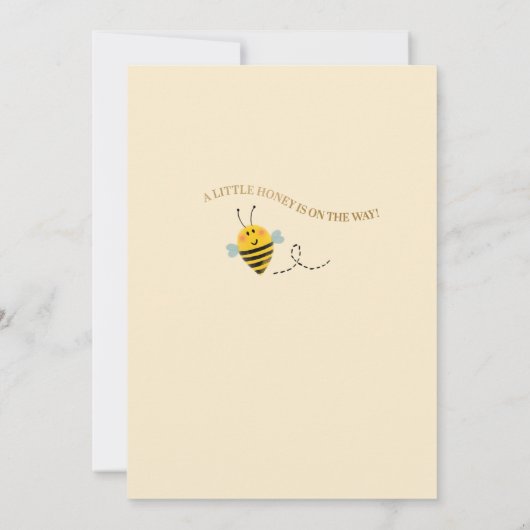 Moderne Mami to Bee Baby Dusche Einladung (Rückseite)