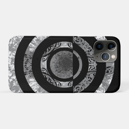 Moderne Mandala 1 - Black&White Case-Mate iPhone Hülle (Rückseite (Horizontal))