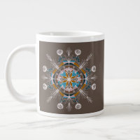 Moderne Mandala Blues Rosa Rosa Kunst