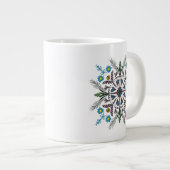 Moderne Mandala Blumengärten Bohemische Kunst Jumbo-Tasse (Vorderseite Rechts)