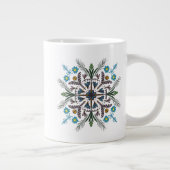Moderne Mandala Blumengärten Bohemische Kunst Jumbo-Tasse (Rechts)
