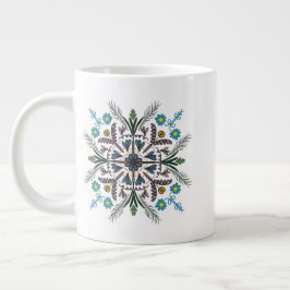 Moderne Mandala Blumengärten Bohemische Kunst Jumbo-Tasse