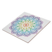 Moderne Mandala Coloring Datura Blume Keramik Tile Fliese (Seite)